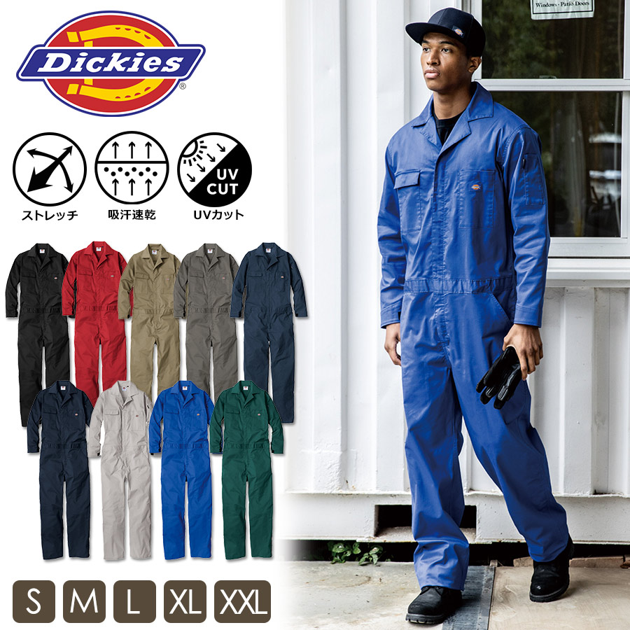 未使用 Dickies USA企画 オールインワン つなぎ ツナギ ディッキーズ Dickies ディッキーズ ストレッチデニムツナギ D-706 長袖