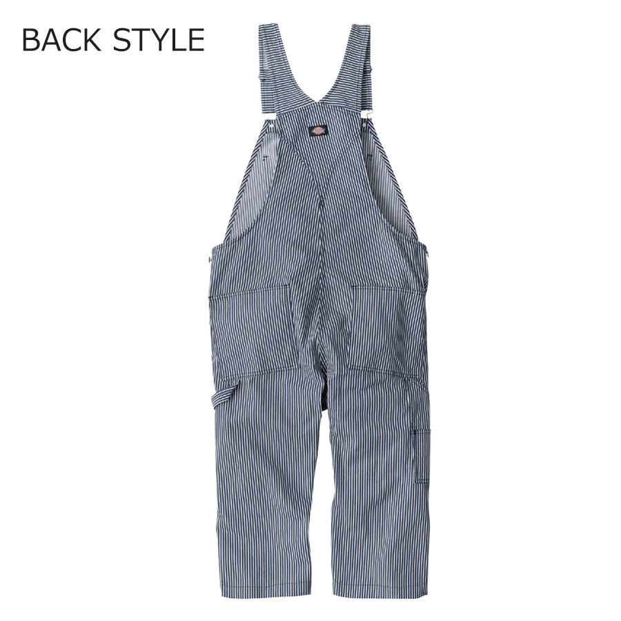 ディッキーズ ライトストレッチヒッコリーサロペット（ショート丈）D