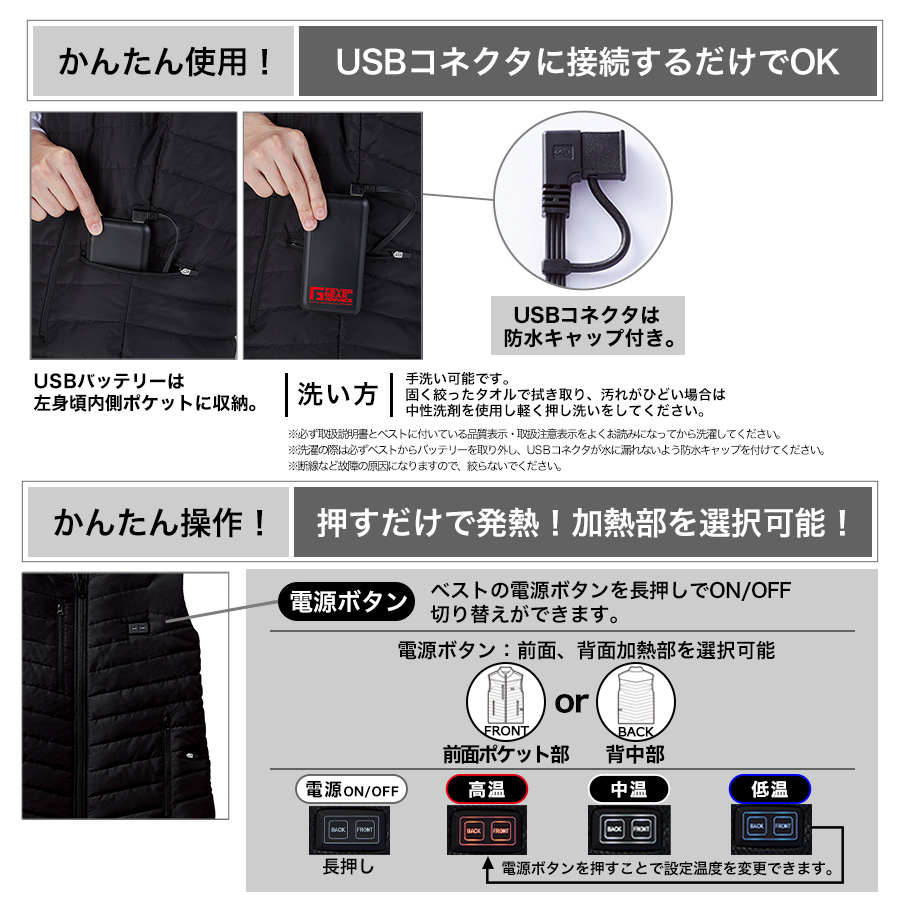 FEVER GEAR 電熱ベスト（バッテリーセット）FGA20000 ヒーターベスト
