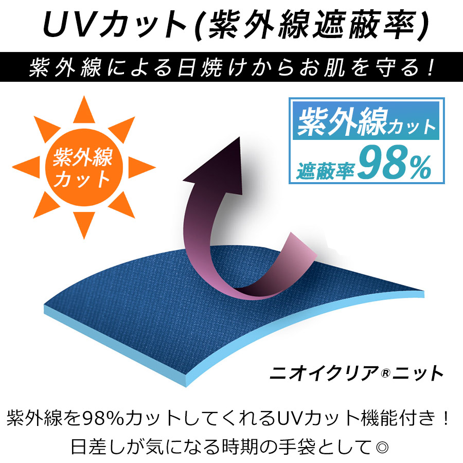 グラディエーター ニオイクリア消臭インナー手袋5双組 G-201 商品説明7