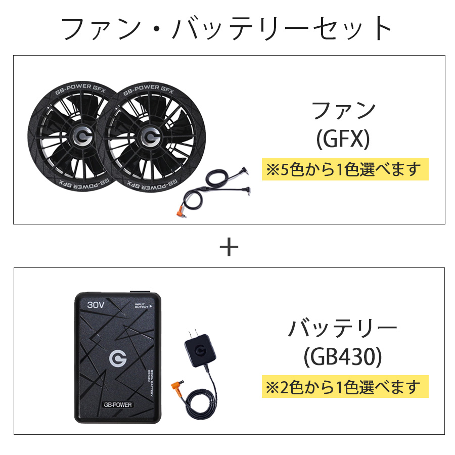 GB-POWER ファン&バッテリーセット G...の詳細画像2