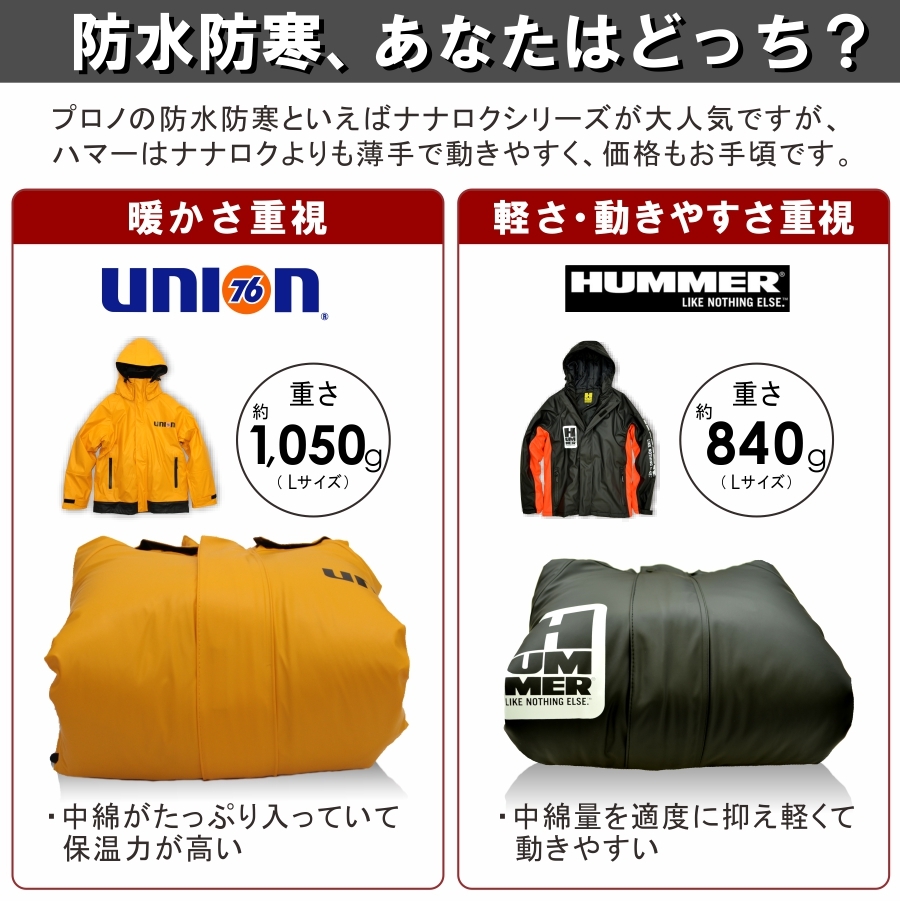 完全防寒 HUMMER 上下 バイクジャケット M 黒/オレンジ（楽天