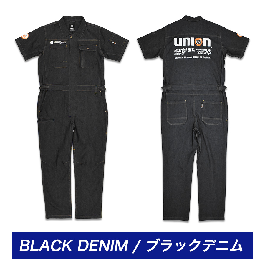 UNION76 ナナロク 半袖冷感デニムツナギ No.76-2609 ストレッチ 春 夏