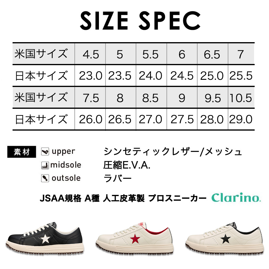コンバース CPD ONE STAR PS ワンスター 安全靴 作業靴
