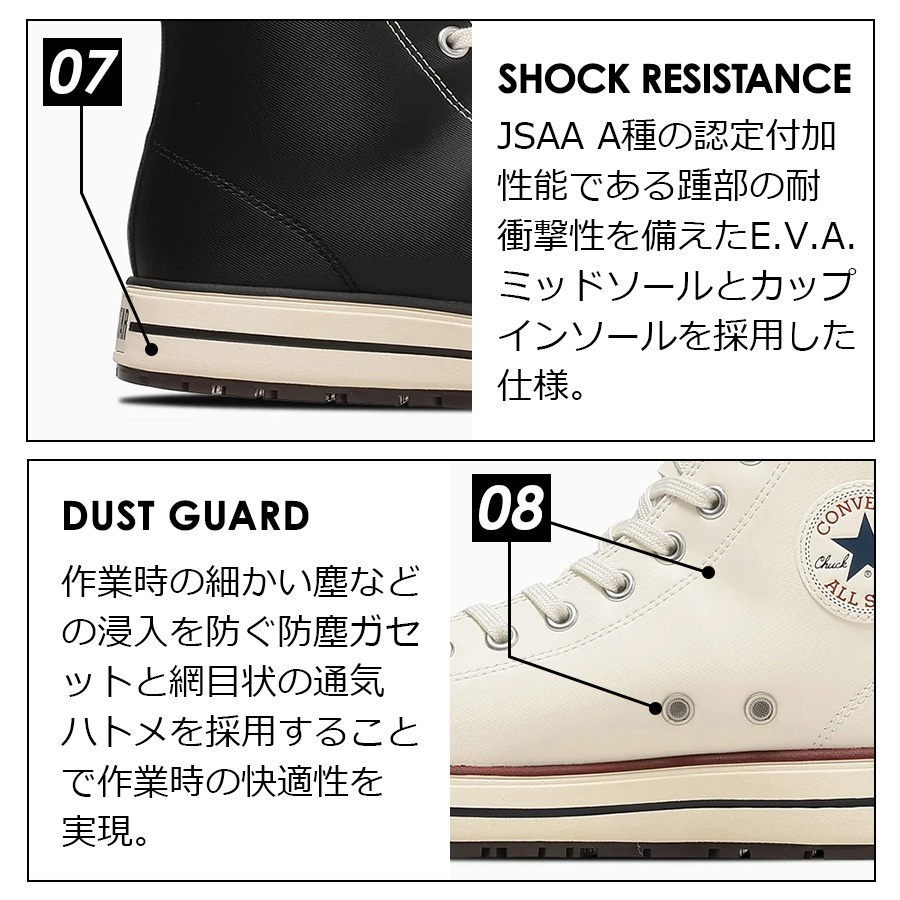 コンバース ワーキング 安全靴 セーフティシューズ ALL STAR PS II HI