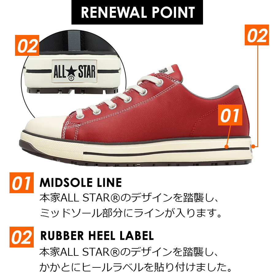 コンバース ワーキング 安全靴 セーフティシューズ ALL STAR PS II HI