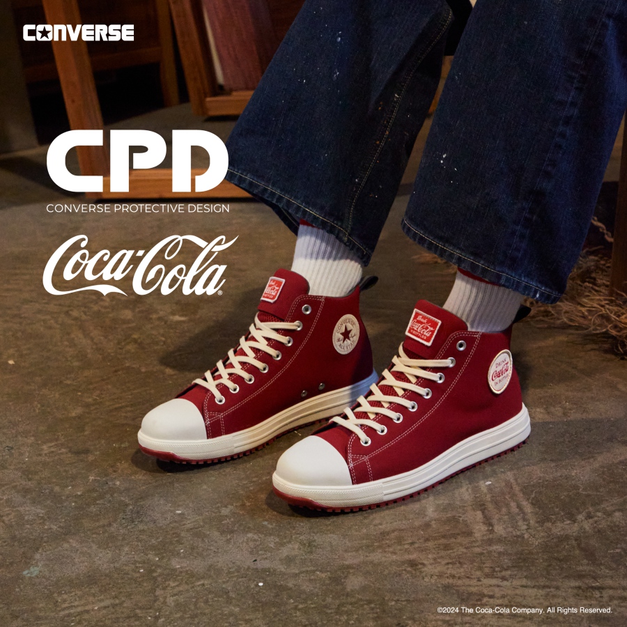 コンバース CPD ALL STAR PS Coca-Cola HI オールスター PS コカ・コーラ HI 安全靴 作業靴 ハイカット  セーフティシューズ 2024 新作