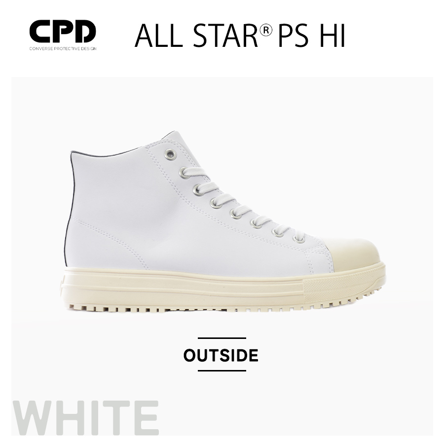 ALL STAR 安全靴 ホワイト JSAA A種 コンバース（CONVERSE） 安全靴 ALL STAR PS HI ホワイト 2024FW