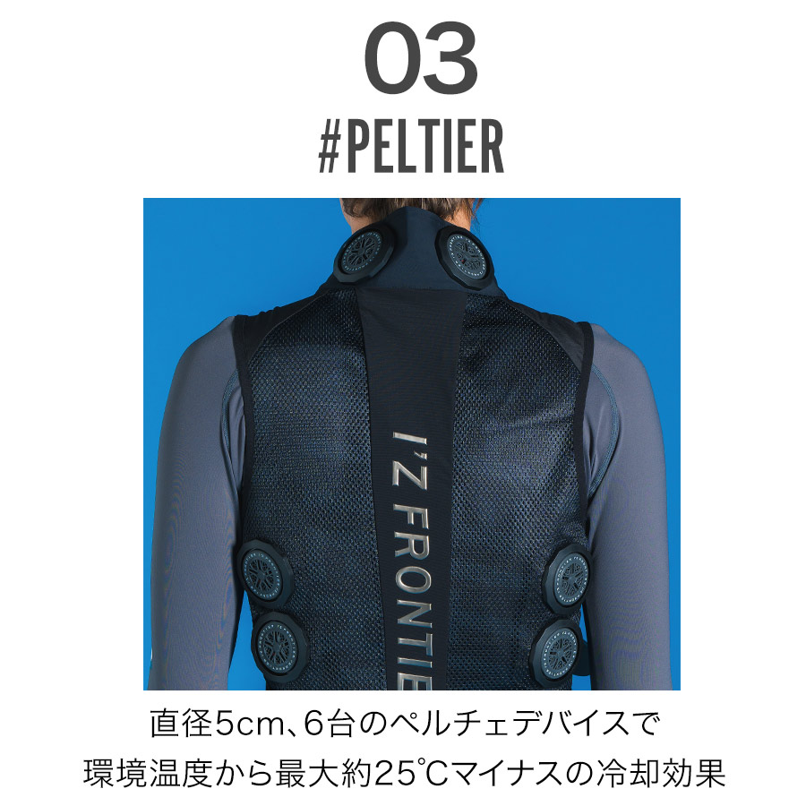 アイズフロンティア 冷却ペルチェ6個タイプ インナーベスト＆デバイス・バッテリーセット #PS1076 商品説明11