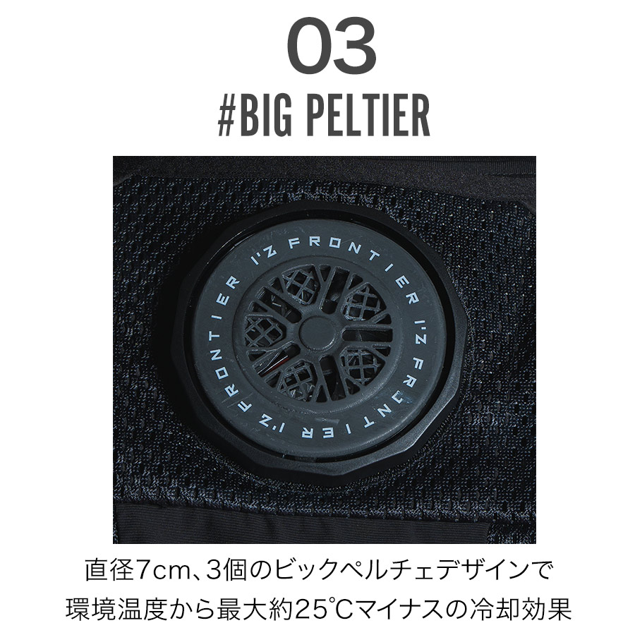 アイズフロンティア 冷却ビッグペルチェ3個タイプ インナーベスト＆デバイス・バッテリーセット #PSBP1073 商品説明11