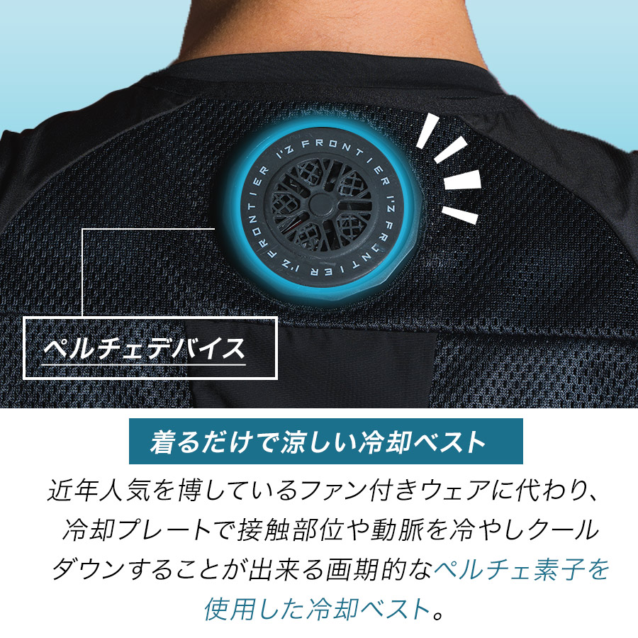 アイズフロンティア 冷却ビッグペルチェ3個タイプ インナーベスト＆デバイス・バッテリーセット #PSBP1073 商品説明3