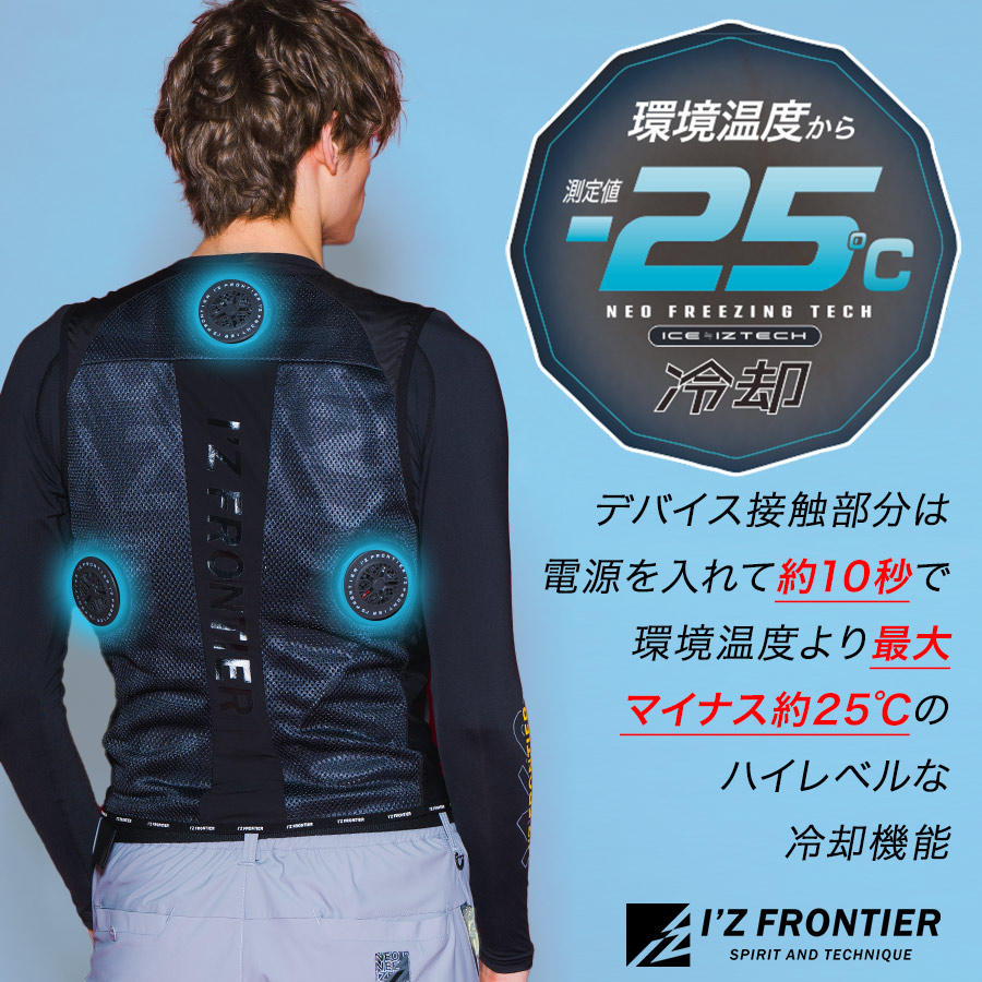 アイズフロンティア 冷却ビッグペルチェ3個タイプ インナーベスト＆デバイス・バッテリーセット #PSBP1073 商品説明5