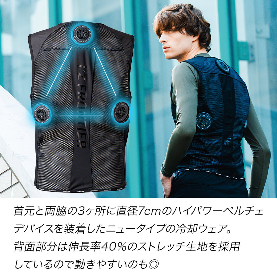 アイズフロンティア 冷却ビッグペルチェ3個タイプ インナーベスト＆デバイス・バッテリーセット #PSBP1073 商品説明6