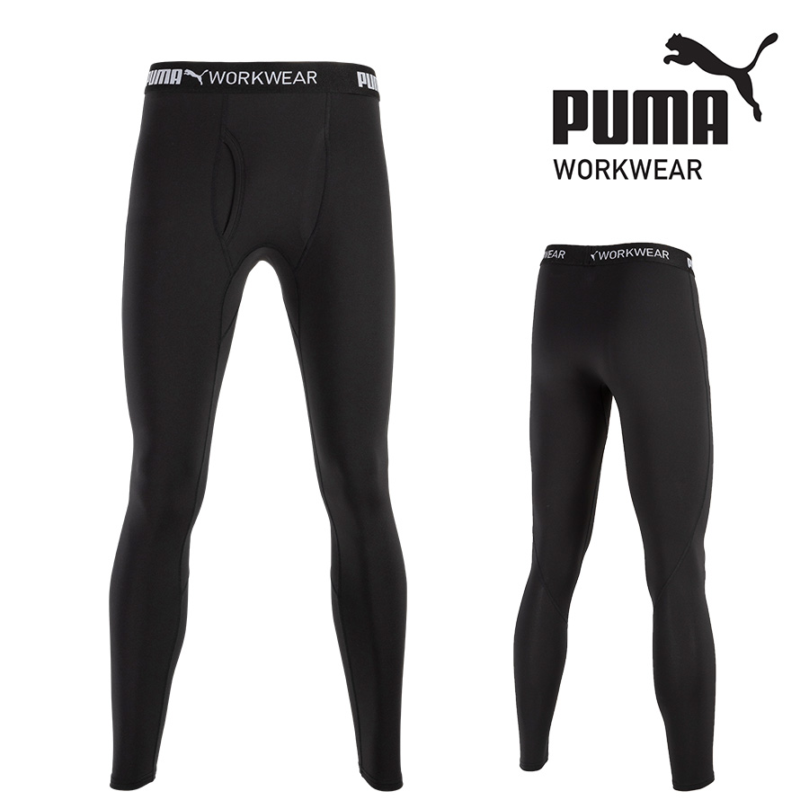PUMA ブラック タイツ M プーマ ワークウェア パフォーマンスタイツ PW-2024W メンズ