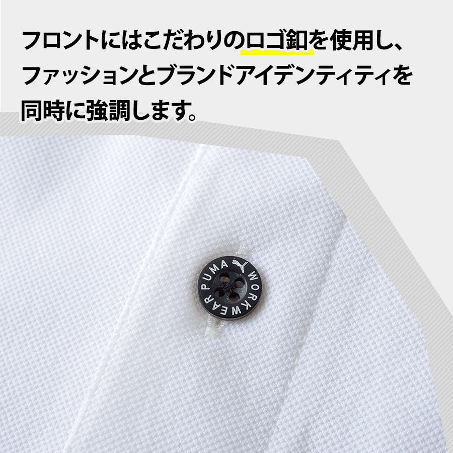 プーマワークウェア 作業ウェア PUMA 長袖ポロシャツ PW-4024A