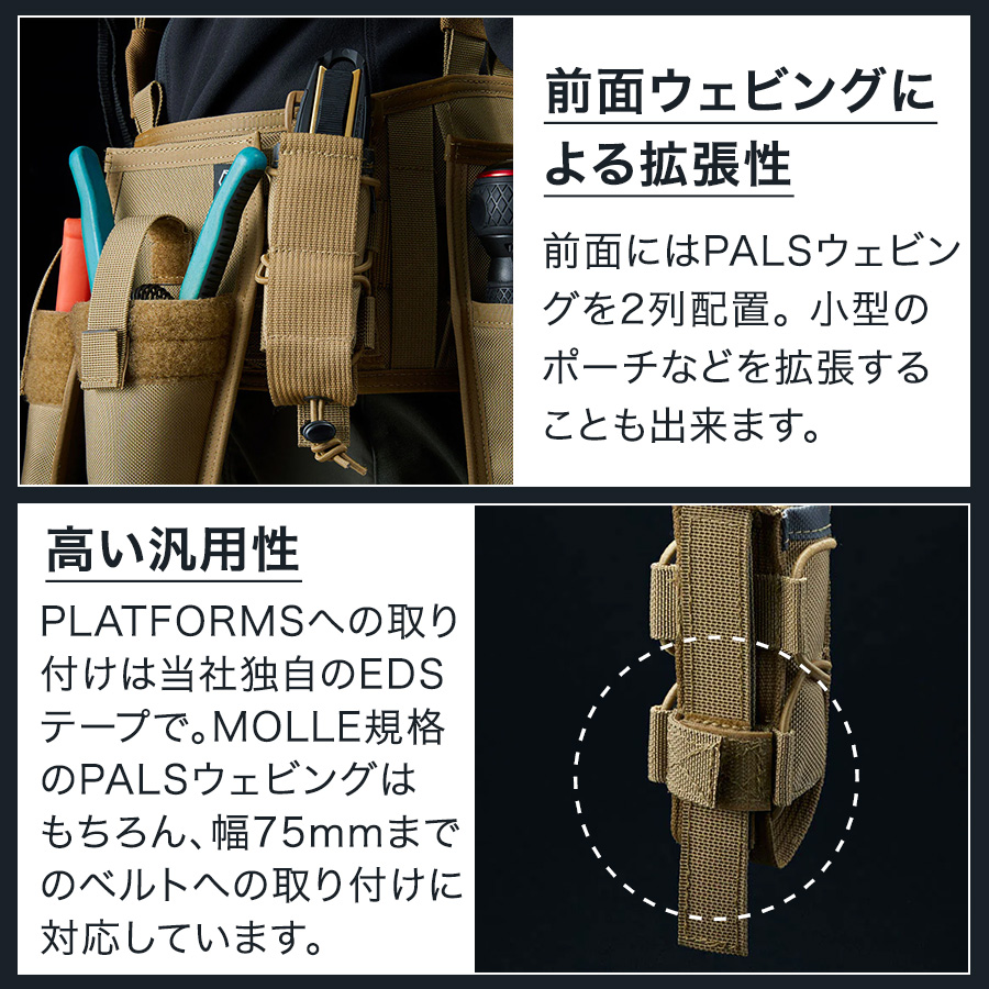 ライデン ユーティリティポーチスモール RD02-009 日本製 腰袋 腰道具