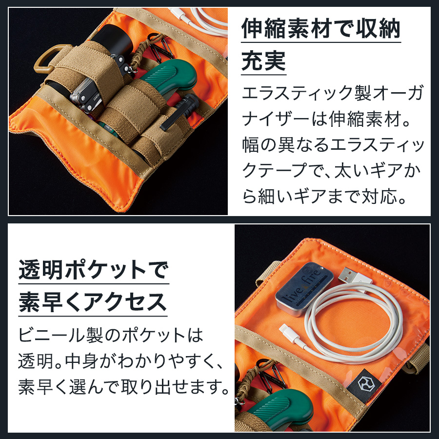 ライデン オーガナイザーポーチ RD04-002 日本製 腰袋 腰道具 工具差し