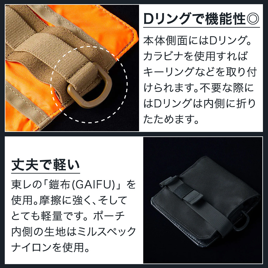 ライデン オーガナイザーポーチ RD04-002 日本製 腰袋 腰道具 工具差し