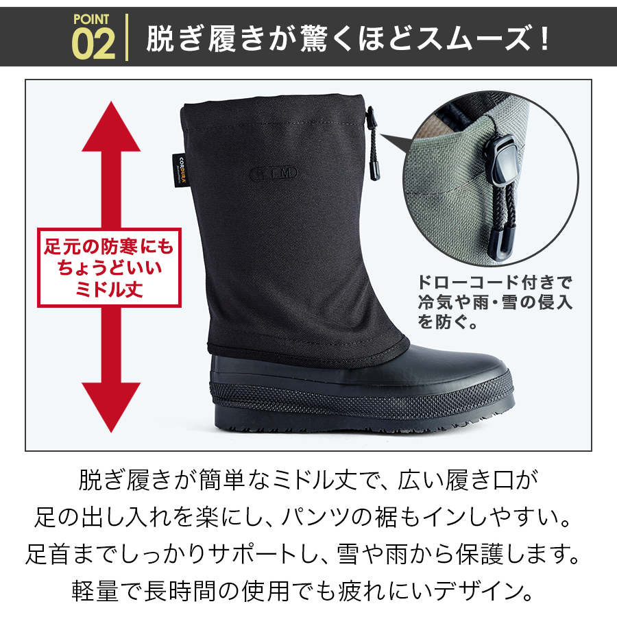 第一ゴム　RIM　25.0センチ　長靴 RIM(リム) 脱ぎはぎラクラクで驚くほど滑りにくい。雪道も街中も！毎日