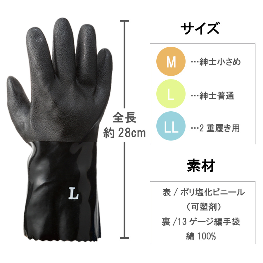 プロノ レッドラベル耐油セミロング3双組 RL774-3 オリジナルビニール