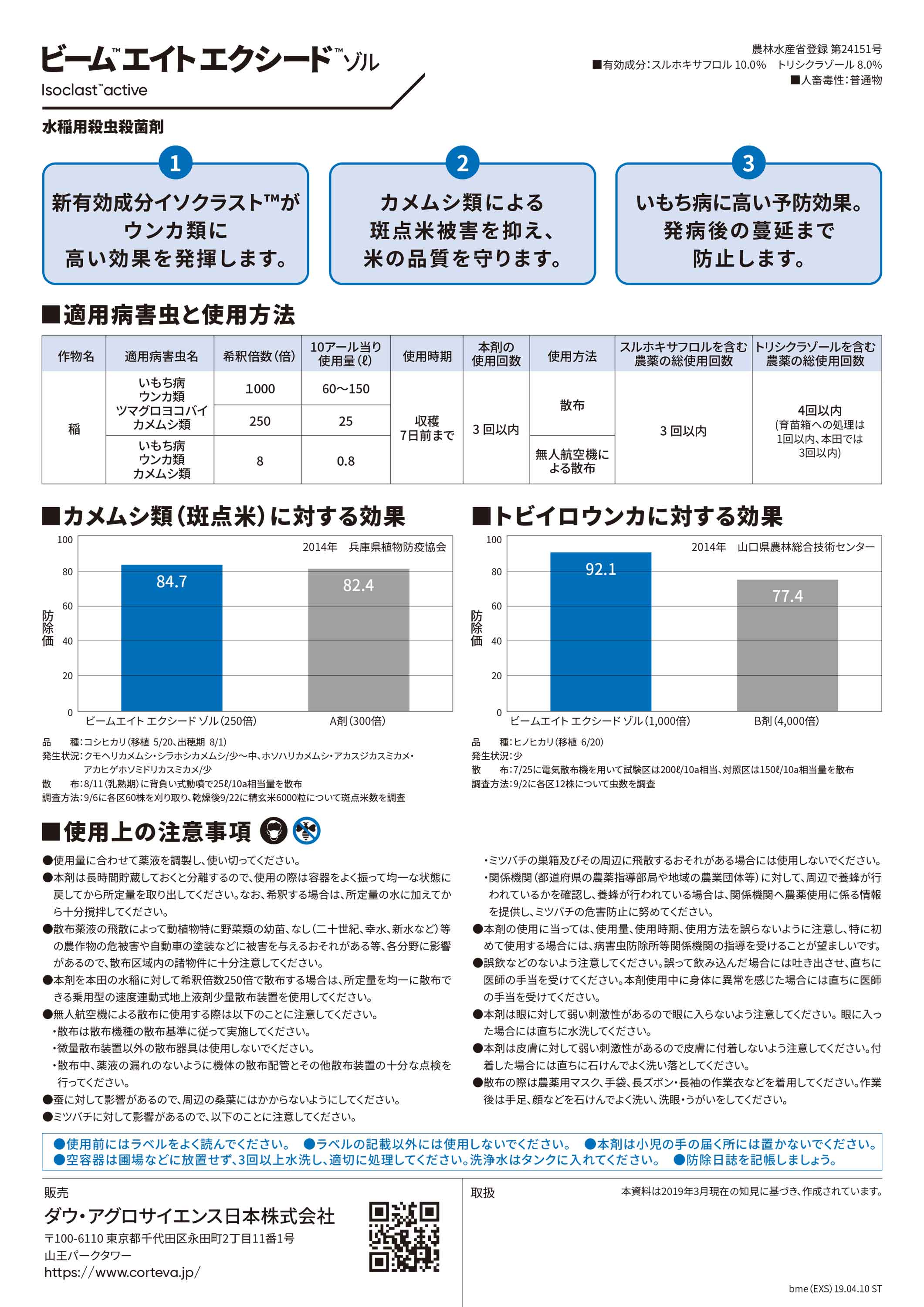 ダウ・ケミカル(/A) ビームエイトエクシードゾル 5L 稲の殺虫殺菌剤