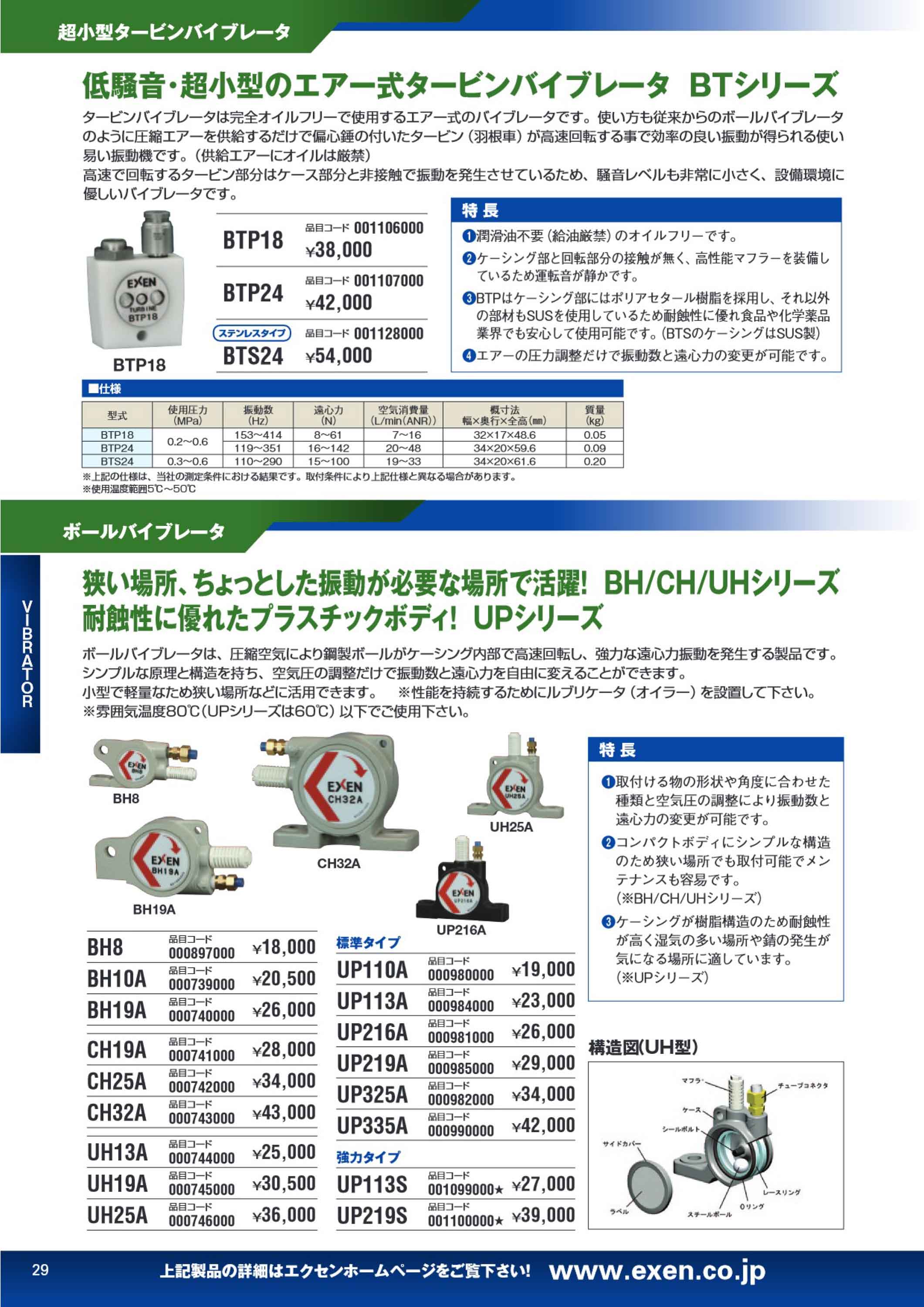 直送品】 エクセン ボールバイブレータ UH13A (000744000) 【法人向け