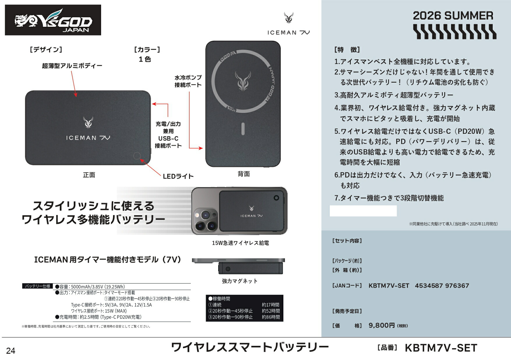 新品未使用　KnitWarm ハーネスウォーマー　モバイルバッテリー付き ニットウォーム | KnitWarm