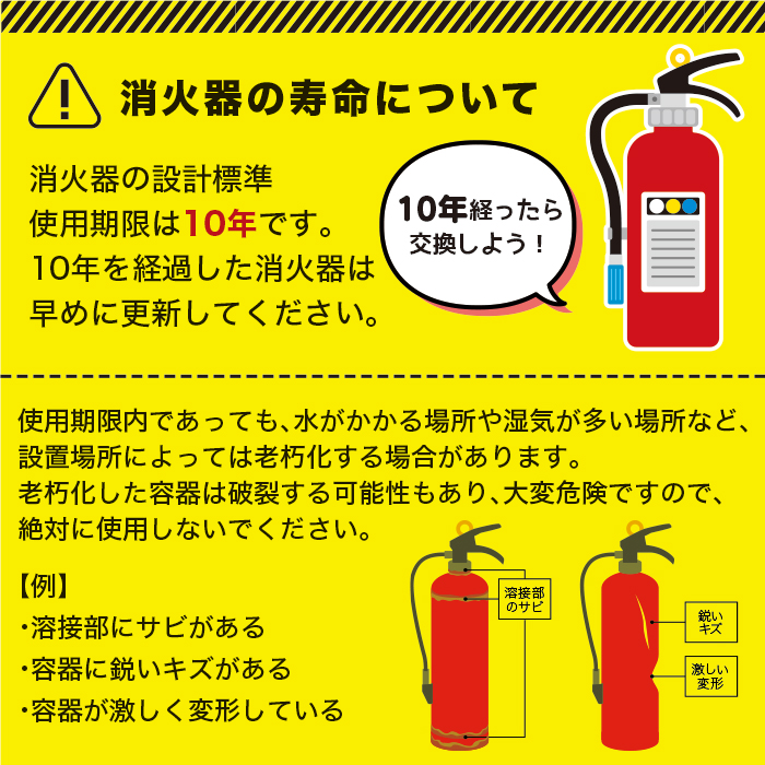 在庫有 消火器 10型 PEP-10N 3本セット 2024年製 業務用 粉末ABC 蓄圧式 ハツタ 初田 初田製作所 旧PEP-10C後継機 リサイクルシール付き｜proshopdate15｜04