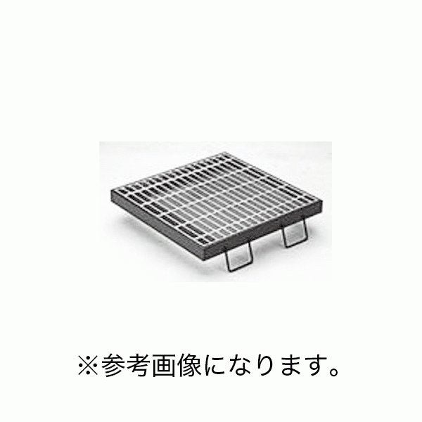 カネソウ (/BI) スチール製グレーチング 枠付正方形型 滑り止め模様付 