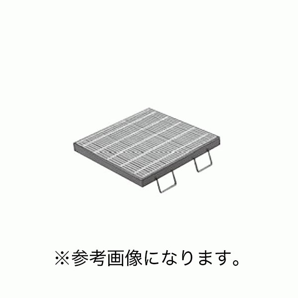 カネソウ(/C) スチール製グレーチング 枠付正方形型 細目滑り止め模様付　集水桝用 メインバー　Dフラットバー T-2仕様 ※樹脂系塗装(受枠) QXC-3319-K