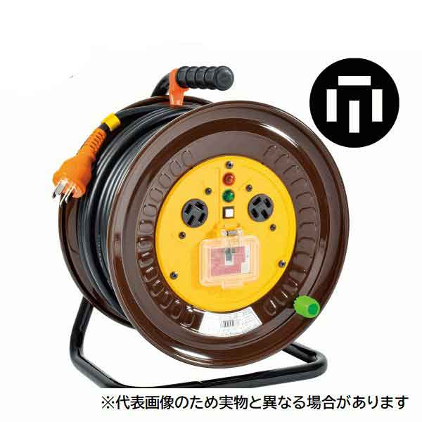 法人のみ 日動工業(/A) 三相200V一般型ドラム　20ｍ　電工ドラム　接地3P　アース・過負荷漏電保護兼用 ND-EC320-20A