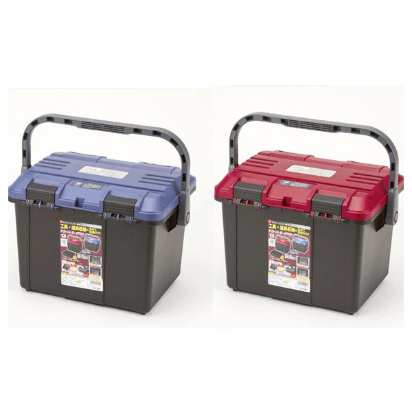 リングスター 工具箱(中皿付) ドカットシリーズ D-4700 レッド/ブルー