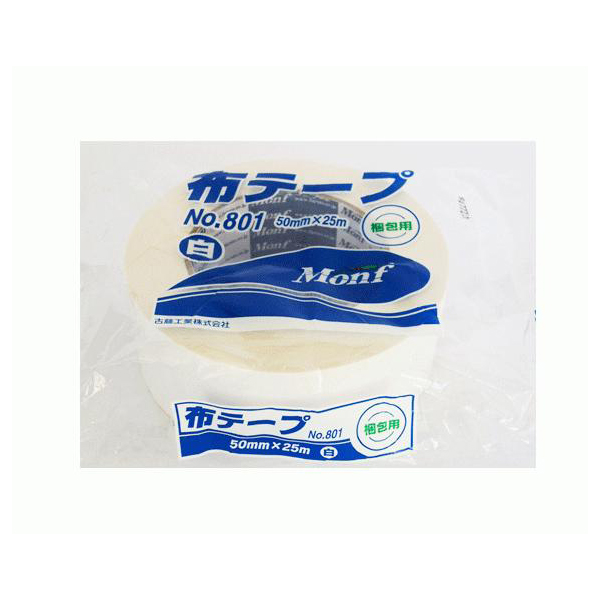 古藤工業(/O) 布テープ No.801 白 50mm x 25m 【1巻】 : ProShop伊達 