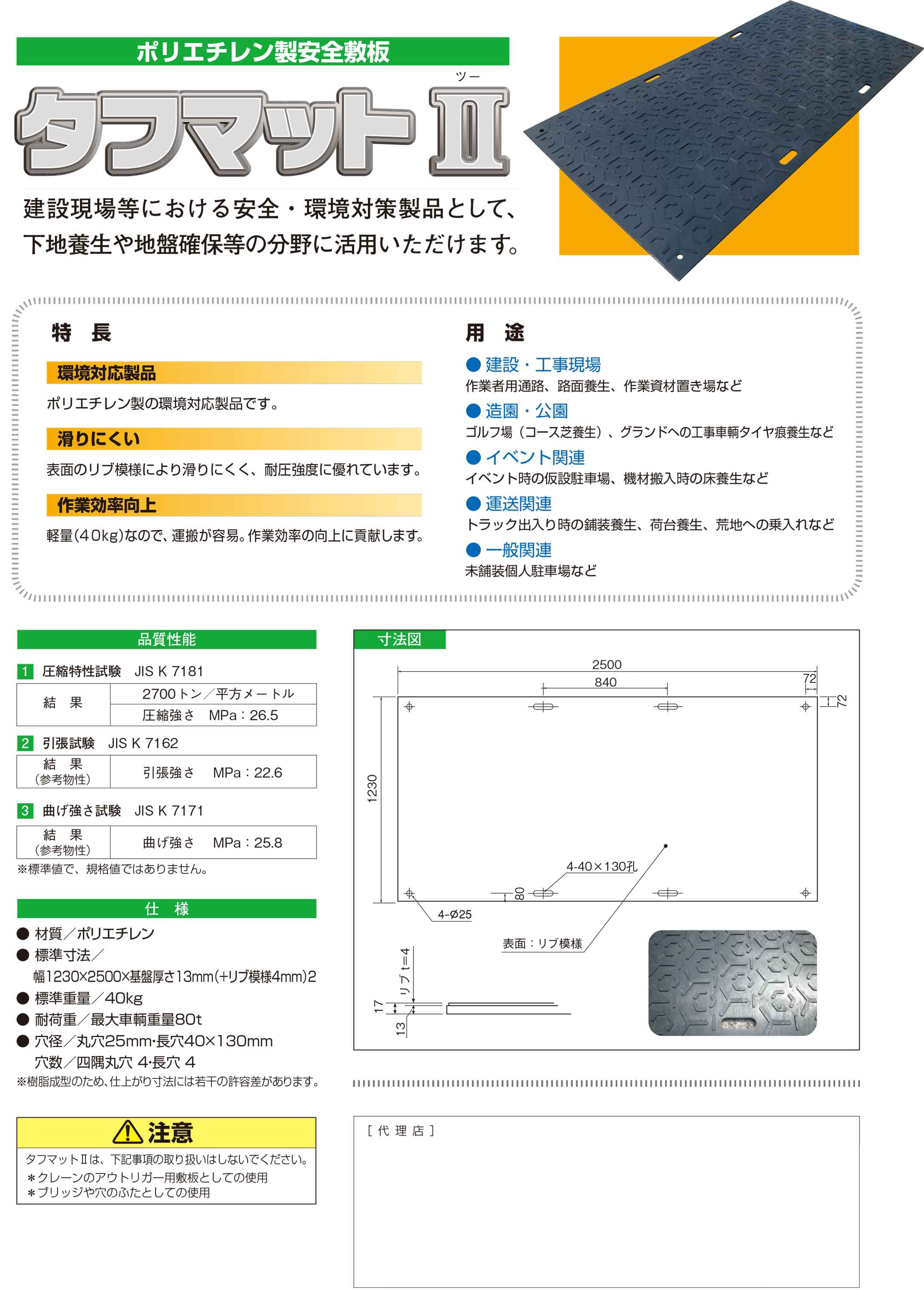 法人のみ 篠田ゴム(/AO) 20枚セット タフマットII 1230x2500mm 厚さ