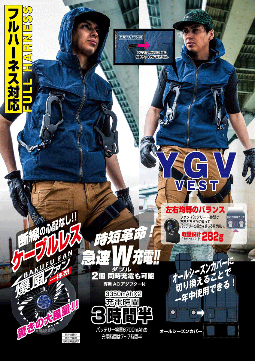 山真製鋸(/B) 神風YGVウェアのみ LLサイズ YGV-N1-LL 熱中症対策 山真製鋸(/B) 神風YGVウェアのみ LLサイズ YGV-N1-LL 熱中症対策