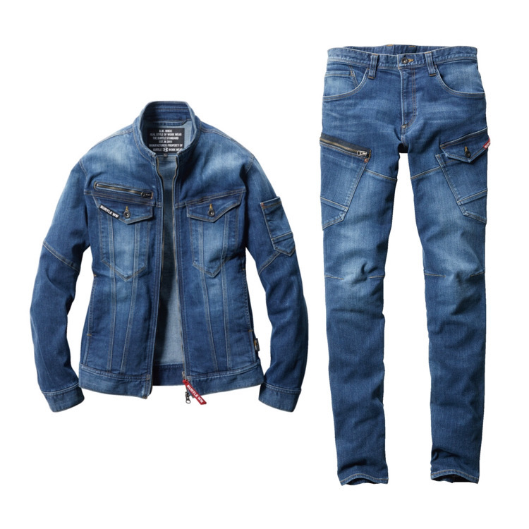 【バートル】春夏コーデュラストレッチデニム上下 BURTLE（バートル） 5011 5012 BURTLE CORDURA コーデュラ 春夏 接触冷