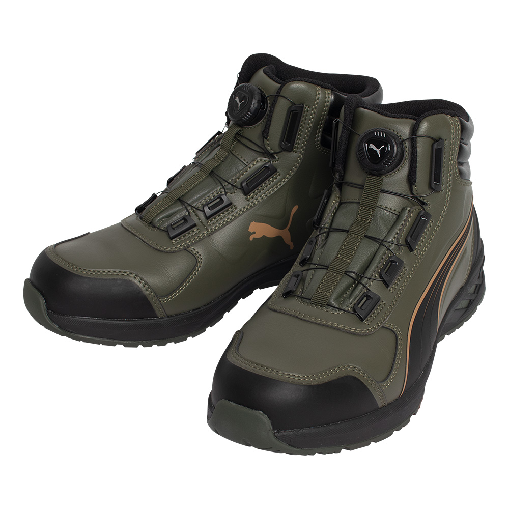 【美品】PUMA 安全靴 ミッドカット ダイヤル式 PUMA（プーマ） ダイヤル式 安全靴 RIDER 2.0 DISC MID 日本限定モデル