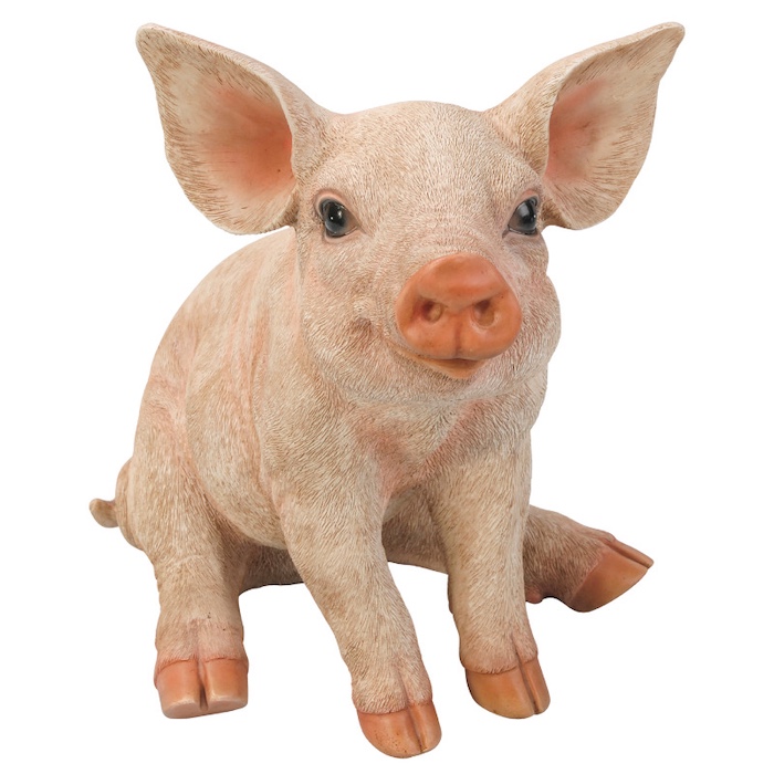 置物 右向きお座り豚 ブタグッズ 高さ32cm woobia 動物 おしゃれ 大きい 玄関インテリア 庭 ガーデン かわいいオブジェ 北欧 リアル 大型 面白い ウービア |  | 01