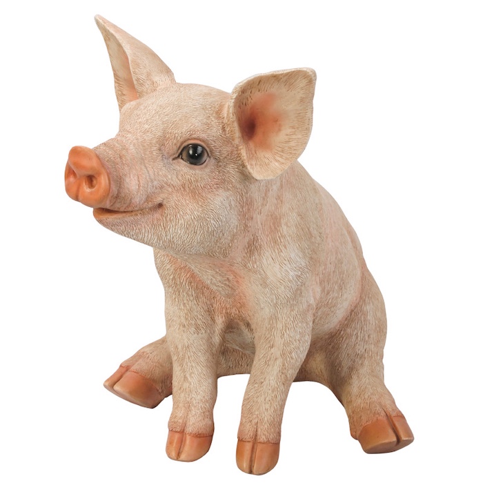 置物 右向きお座り豚 ブタグッズ 高さ32cm woobia 動物 おしゃれ 大きい 玄関インテリア 庭 ガーデン かわいいオブジェ 北欧 リアル 大型 面白い ウービア |  | 02
