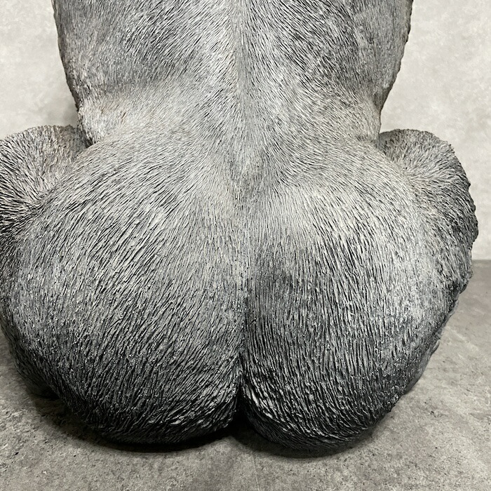 シルバーバック デカ黒ゴリラ 高さ53cm 置物 かわいい 動物 玄関 おしゃれ インテリア ガーデンオーナメント woobia | WOOBIA | 07