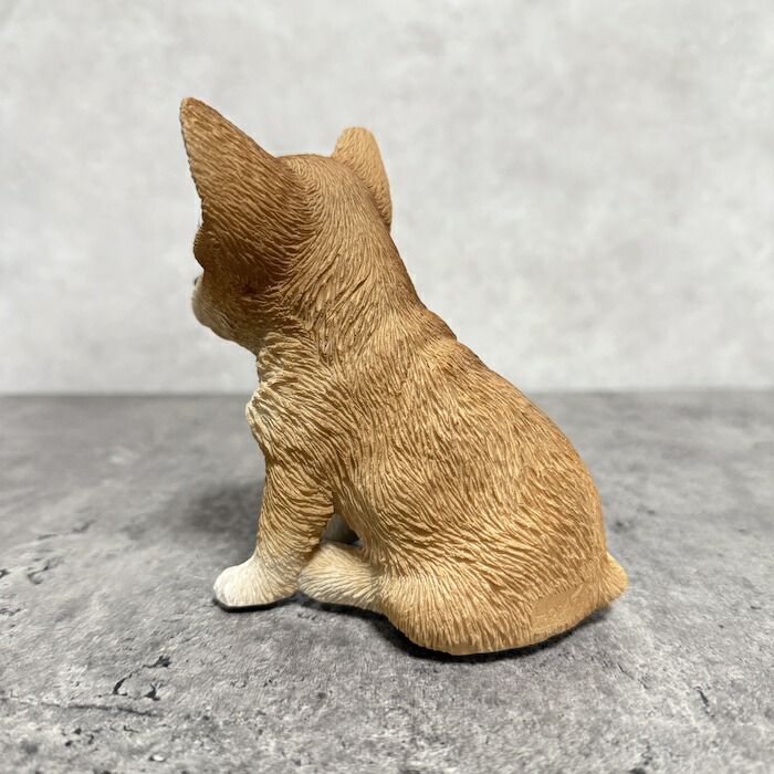 犬 置物 おしゃれ お座りチワワ 小 茶白 かわいい 動物 インテリア オブジェ ガーデンオーナメント woobia ウービア |  | 05
