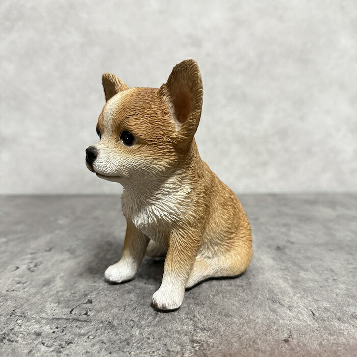 イヌ　犬　チワワ　陶器　オブジェ　置物　インテリア　工芸品　美術品　A2791 stands-chihuahua001.jpg