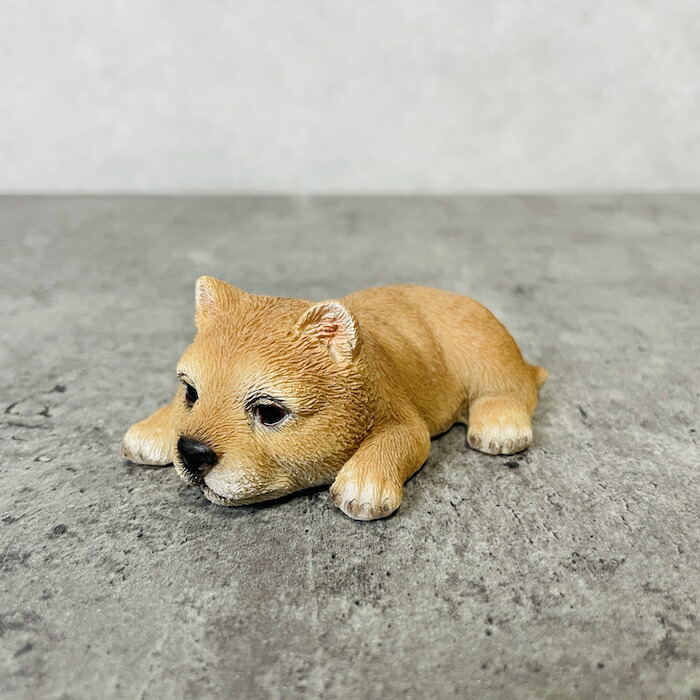 置物 犬 かわいい 動物 玄関 うつぶせ柴犬 グッズ おしゃれ インテリア 卓上 ガーデン 庭 woobia ウービア |  | 01