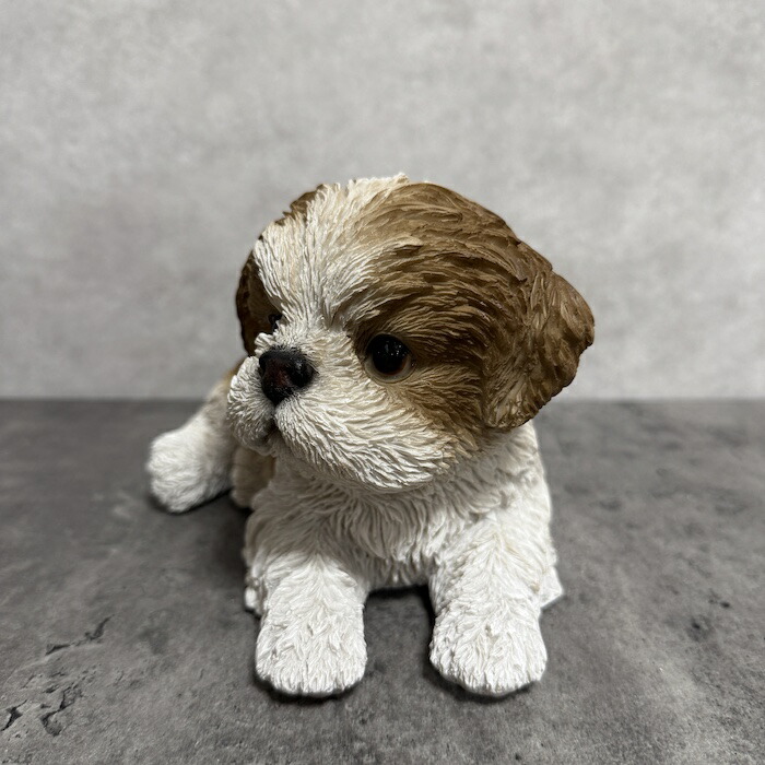 犬 置物 おしゃれ リラックスシーズー 茶白 かわいい 動物 インテリア オブジェ ガーデンオーナメント woobia ウービア |  | 07