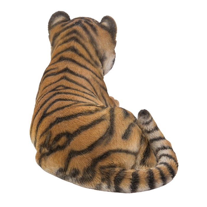 置物 寝そべるタイガー 中 虎グッズ 高さ15cm woobia 動物 おしゃれ 大きい 玄関インテリア 庭 ガーデン かわいいオブジェ 北欧 リアル 大型 面白い ウービア | WOOBIA | 02