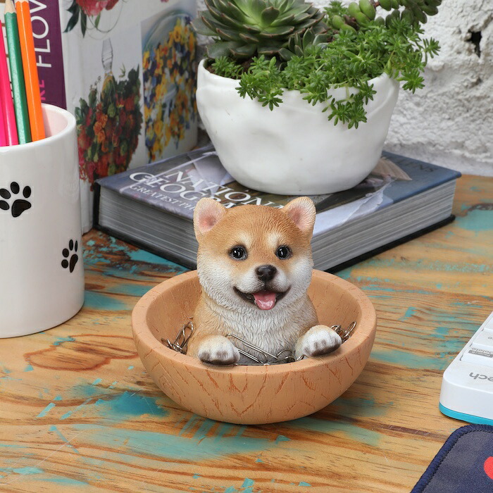 置物 犬 かわいい 動物 玄関 柴犬マグネットクリップ入れ 小物入れ イヌ おしゃれ インテリア 卓上 woobia ウービア |  | 08