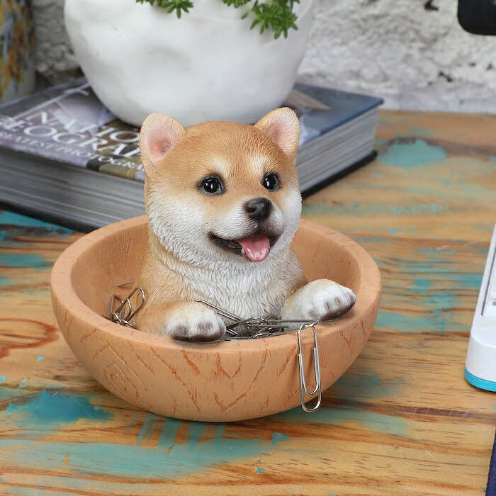 置物 犬 かわいい 動物 玄関 柴犬マグネットクリップ入れ 小物入れ イヌ おしゃれ インテリア 卓上 woobia ウービア |  | 01