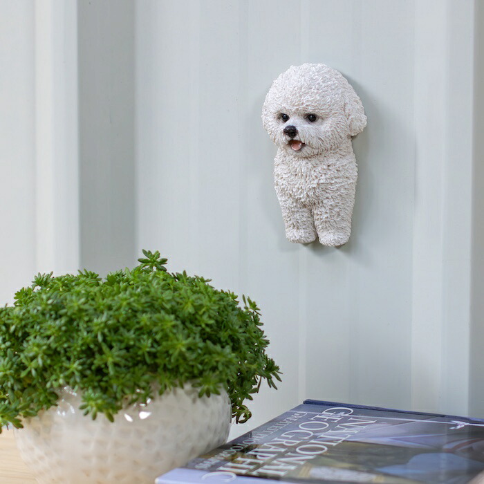 かわいい犬のオブジェ ビションフリーゼのマグネット イヌ おしゃれ 玄関 インテリア 卓上 woobia ウービア |  | 07