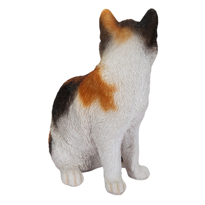 かわいい置物 振り返る三毛猫 大 ネコ 高さ26.3cm woobia 動物 おしゃれ 大きい 玄関 インテリア 庭 ガーデン オブジェ 北欧 リアル 大型 ウービア 面白い |  | 04