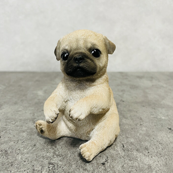 置物 犬 かわいい 動物 玄関 パグの歯ブラシ立て リアル インテリア ガーデンオーナメント woobia ウービア |  | 02